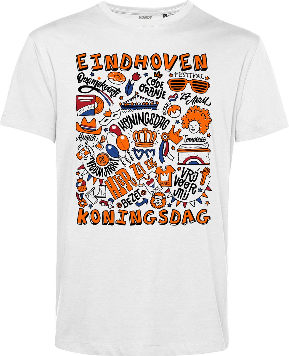 T-shirt Eindhoven Oranjekoorts | Wit | maat S